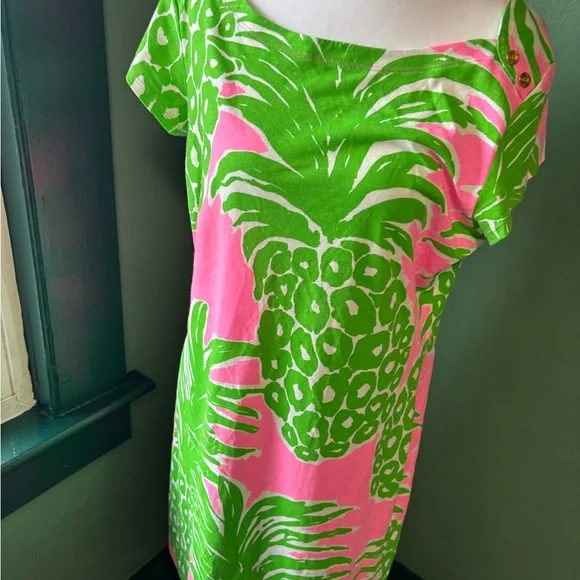 Lilly Pulitzer Pink and Green Pineapple Swim Cover-Up - Picture 3 of 4